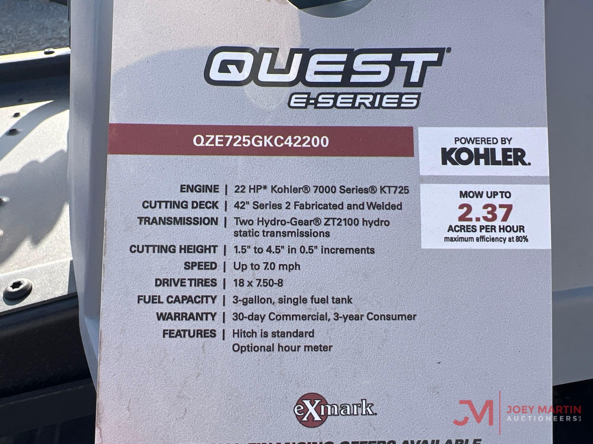 NEW EXMARK QUEST ZERO TURN MOWER