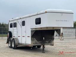2001 W-W 2 HORSE SLANT GOOSENECK TRAILER