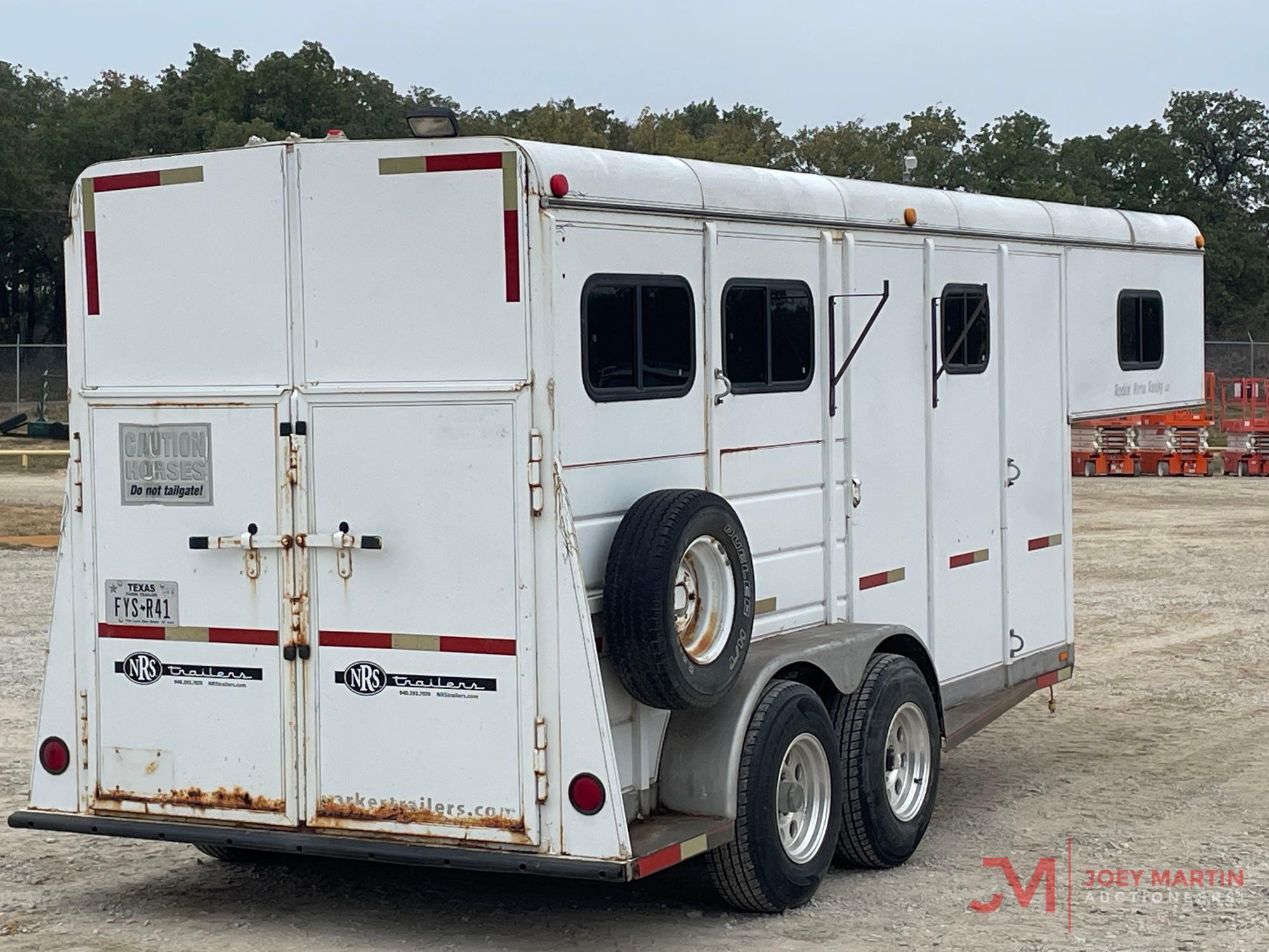 2001 W-W 2 HORSE SLANT GOOSENECK TRAILER