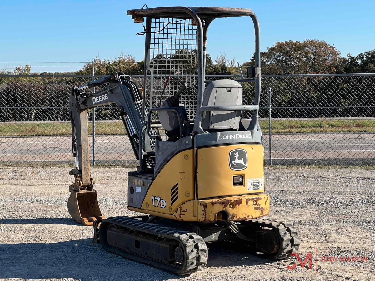 2008 JOHN DEERE 17D MINI EXCAVATOR