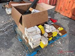 CONTENTS OF PALLET - SHOE KIT, U-JOINTS, BLOWER MOTORS