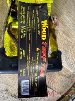 NEW 2" X 27' RATCHET STRAP W/ J HOOKS