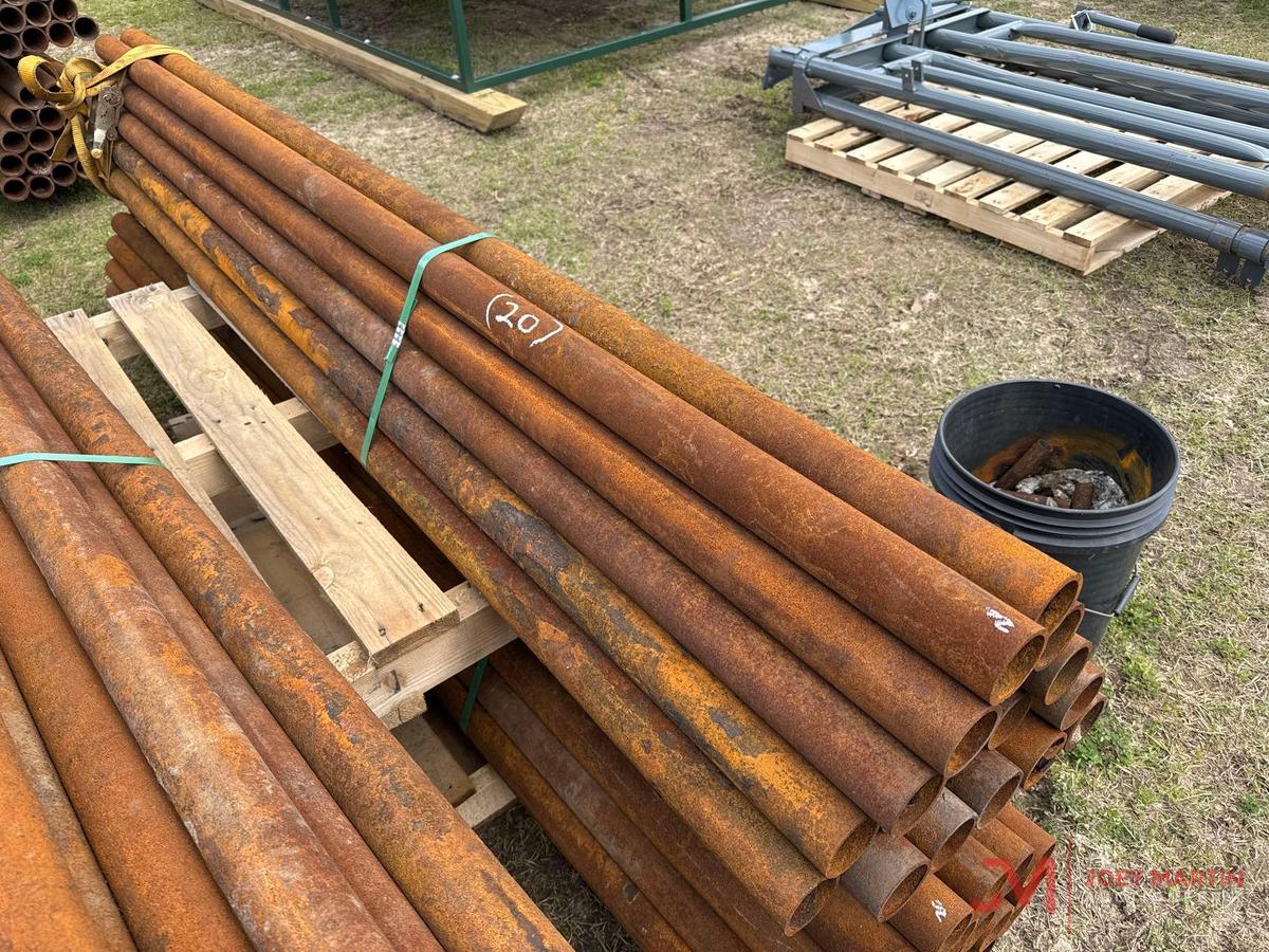 (20) 8' X 2 3/8" METAL FENCE POST