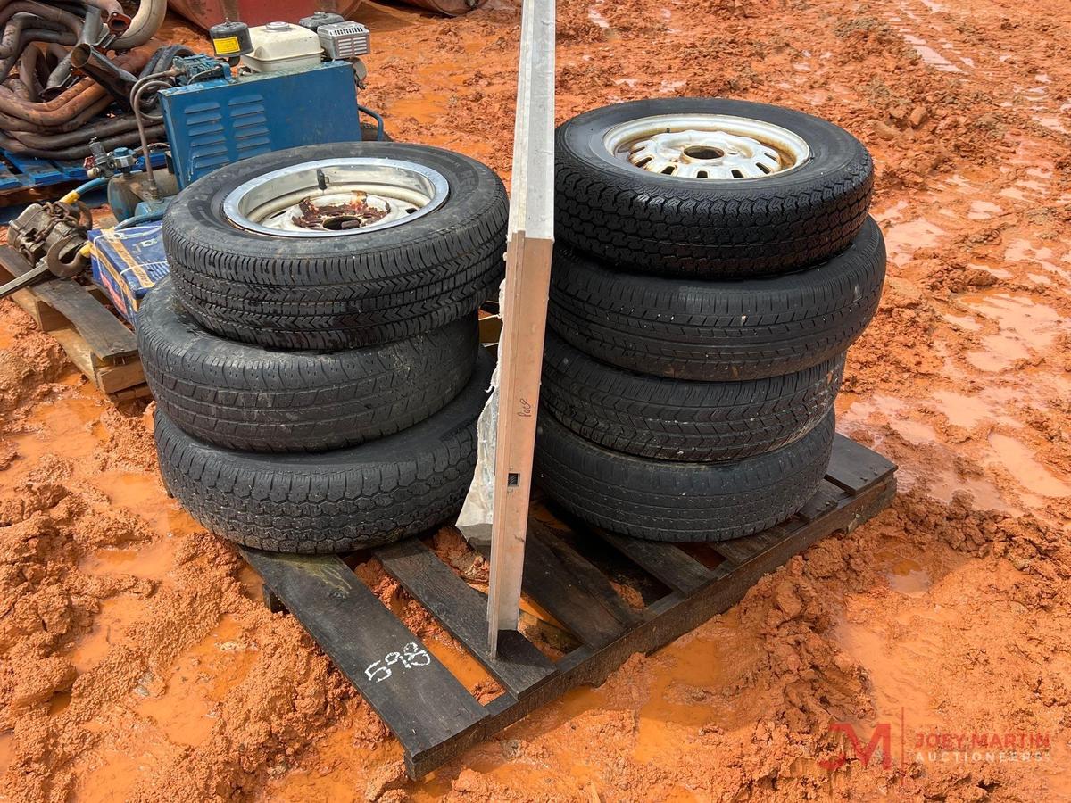 CONTENTS OF PALLET TIRES AND WHEELS, FLOOR JACK