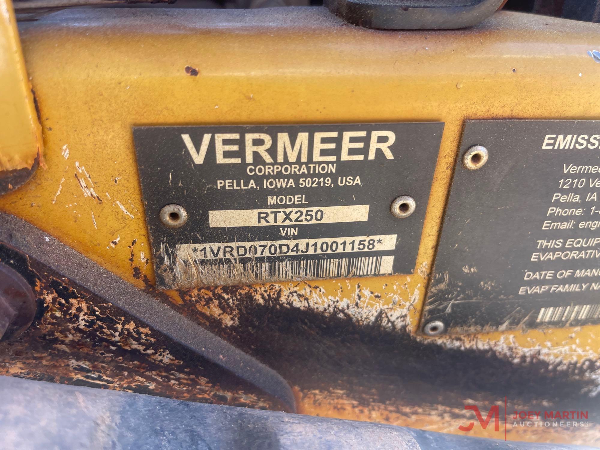 VERMEER RTX250 WALK BEHIND TRENCHER