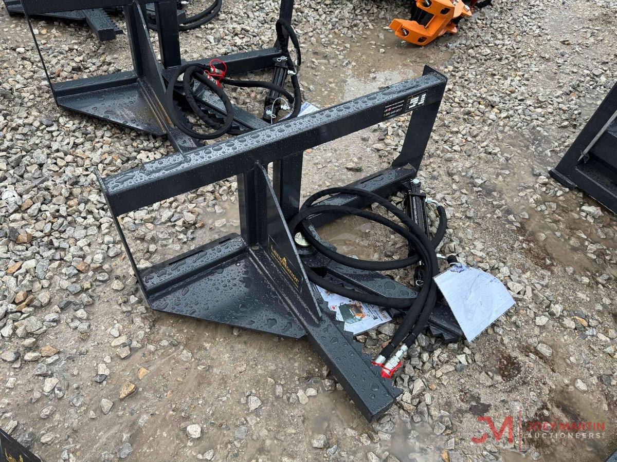 NEW LAND HONOR HYDRAULIC POST/ TREE PULLER SKID STEER ATTACHMENT