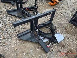 NEW LAND HONOR HYDRAULIC POST/ TREE PULLER SKID STEER ATTACHMENT