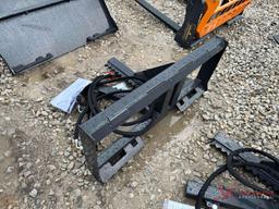 NEW LAND HONOR HYDRAULIC POST/ TREE PULLER SKID STEER ATTACHMENT