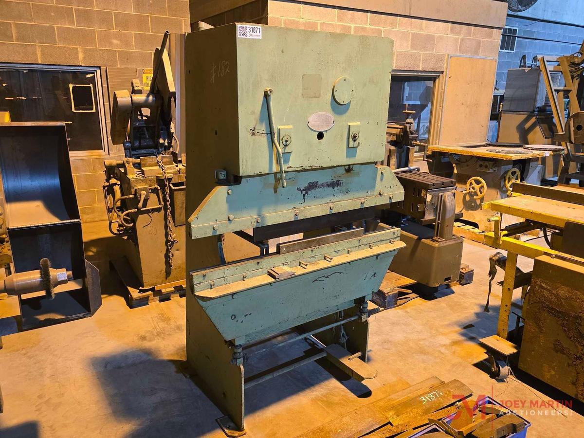 CHICAGO 131 ELECTRIC PRESS BRAKE AND PALLET OF ASSORTED TOOLING