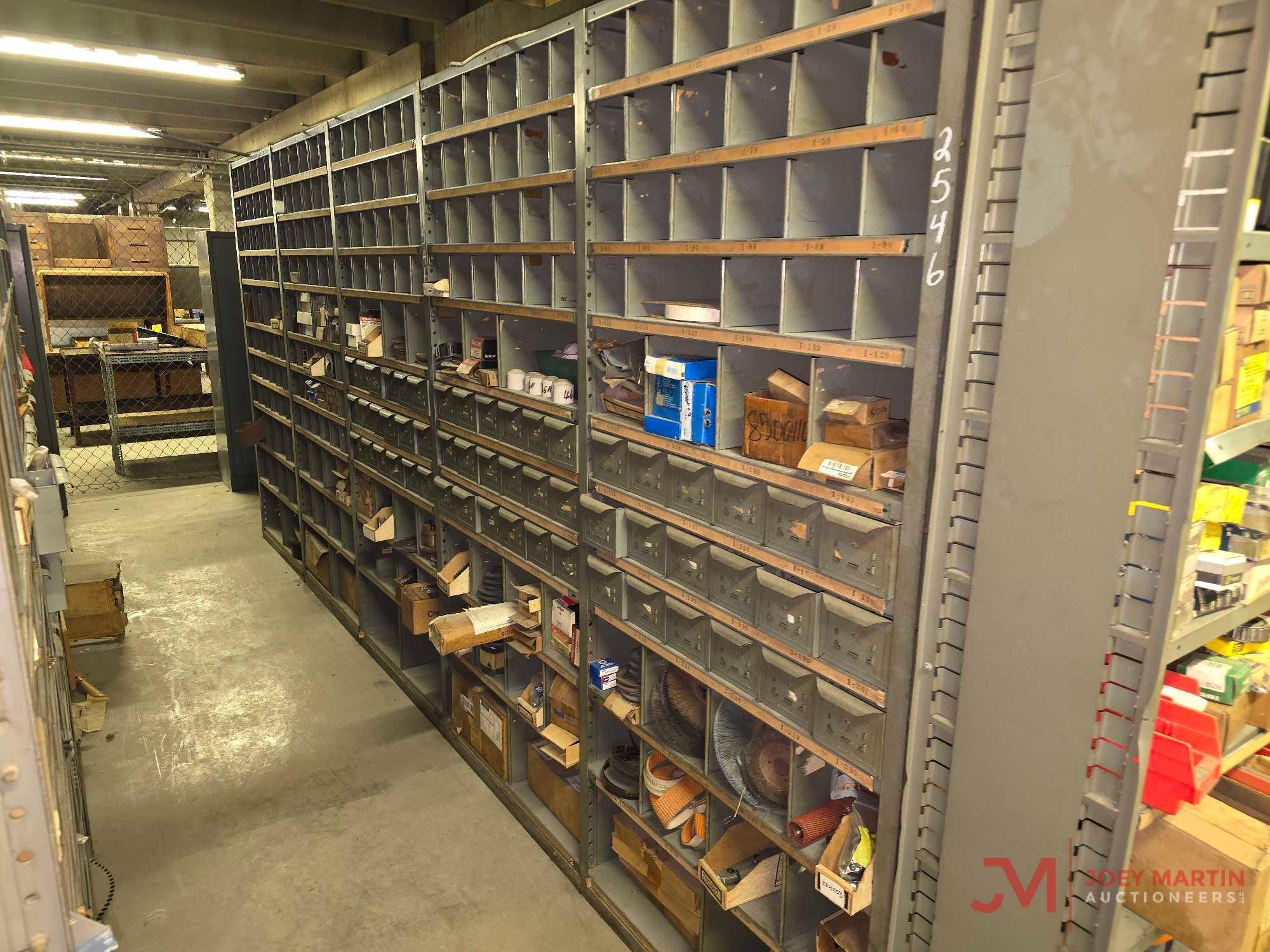 METAL SHELF & CONTENTS OF BOTH SIDES