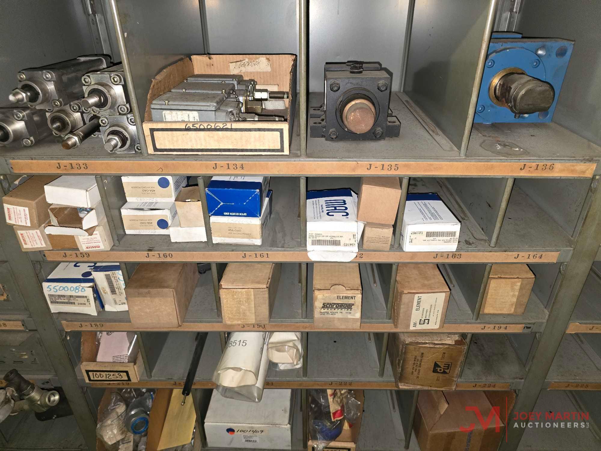 METAL SHELF & CONTENTS OF BOTH SIDES