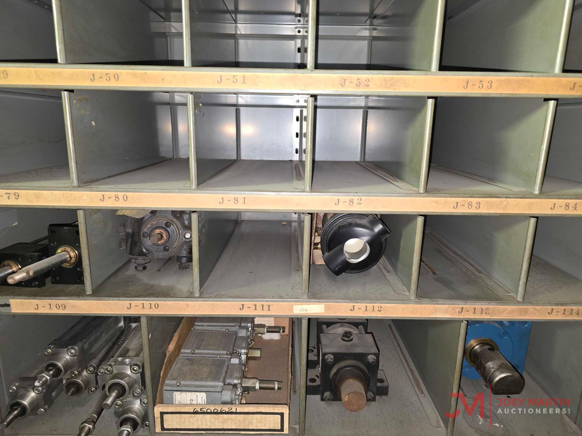 METAL SHELF & CONTENTS OF BOTH SIDES