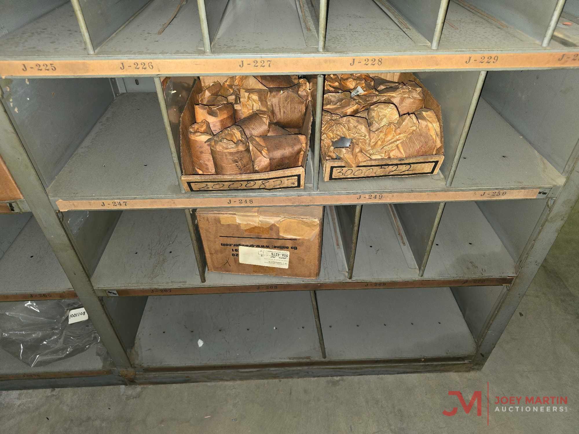 METAL SHELF & CONTENTS OF BOTH SIDES