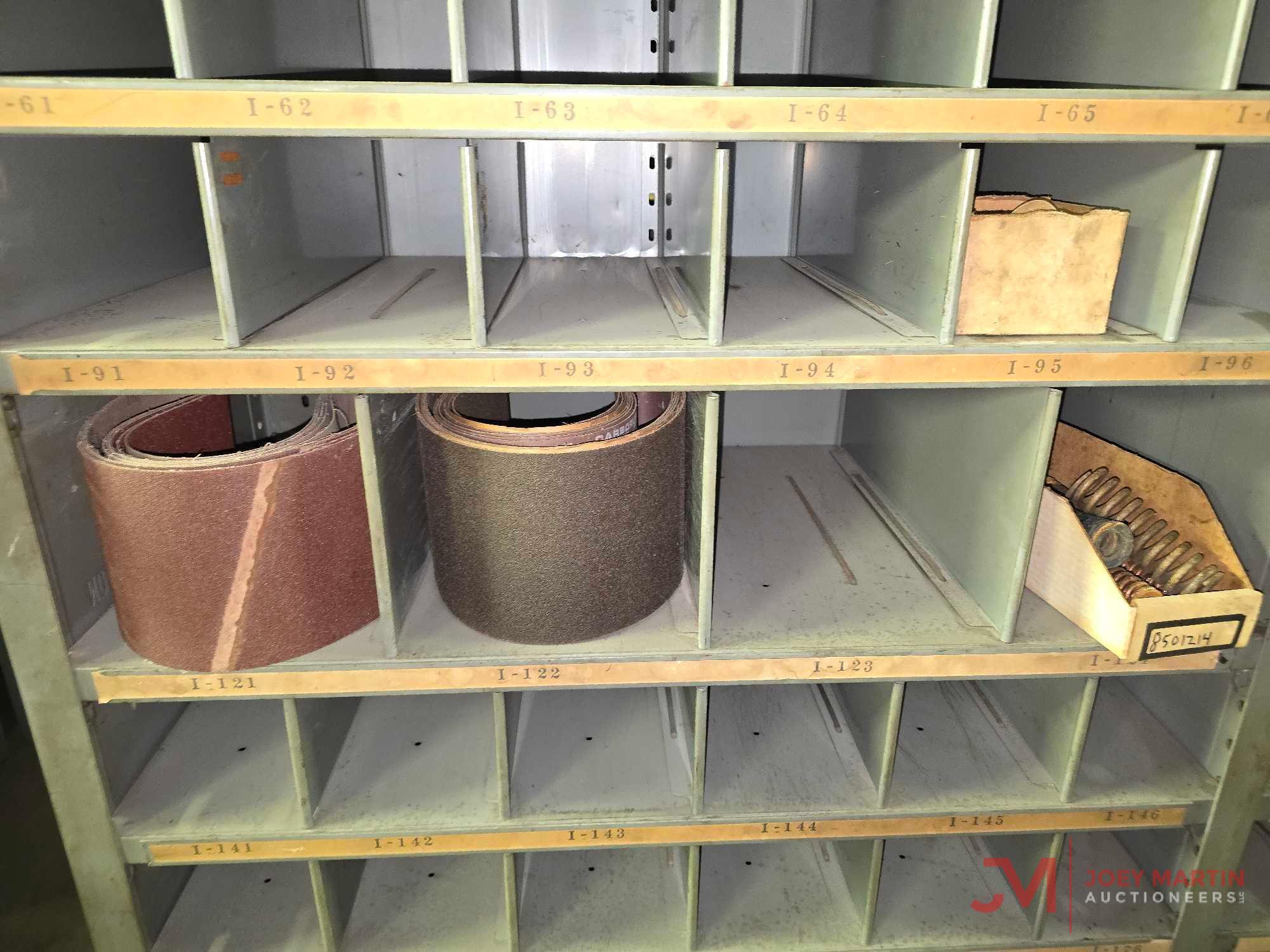 METAL SHELF & CONTENTS OF BOTH SIDES