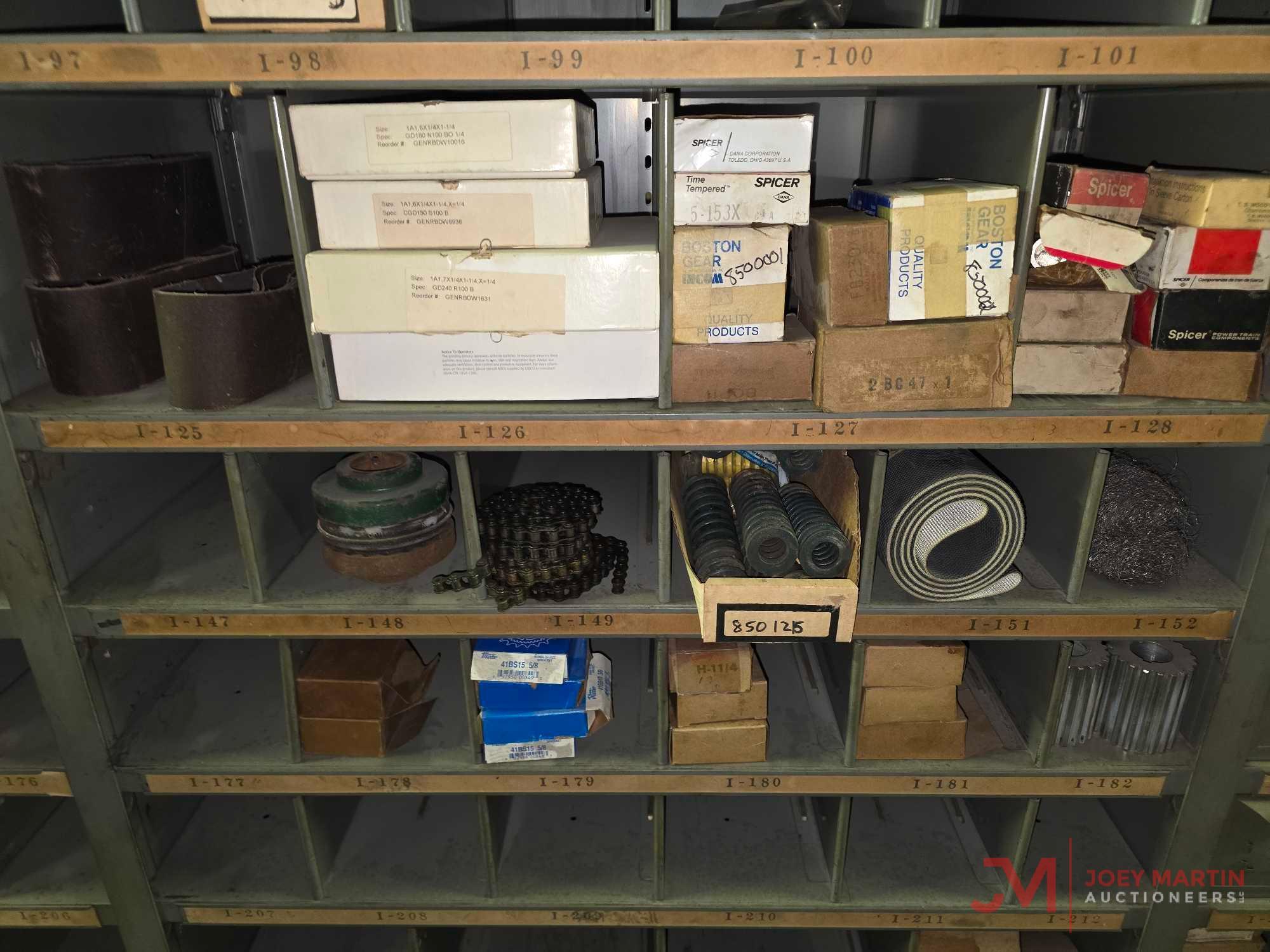 METAL SHELF & CONTENTS OF BOTH SIDES