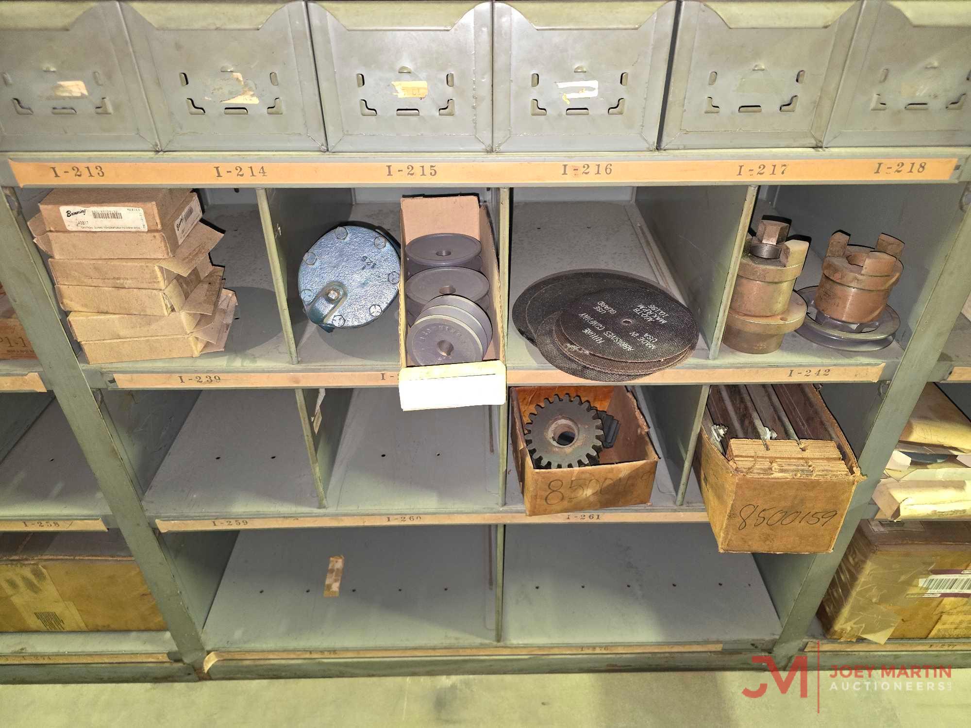 METAL SHELF & CONTENTS OF BOTH SIDES