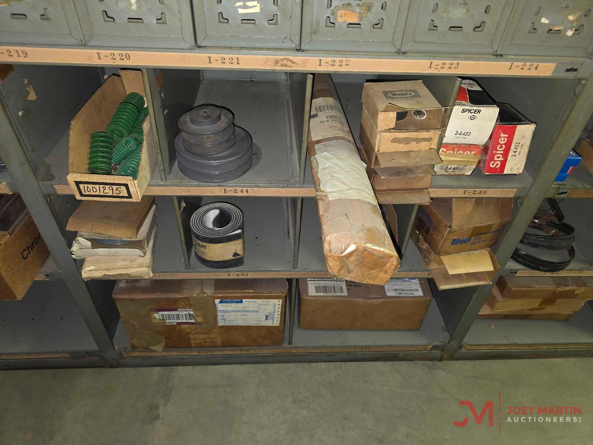 METAL SHELF & CONTENTS OF BOTH SIDES