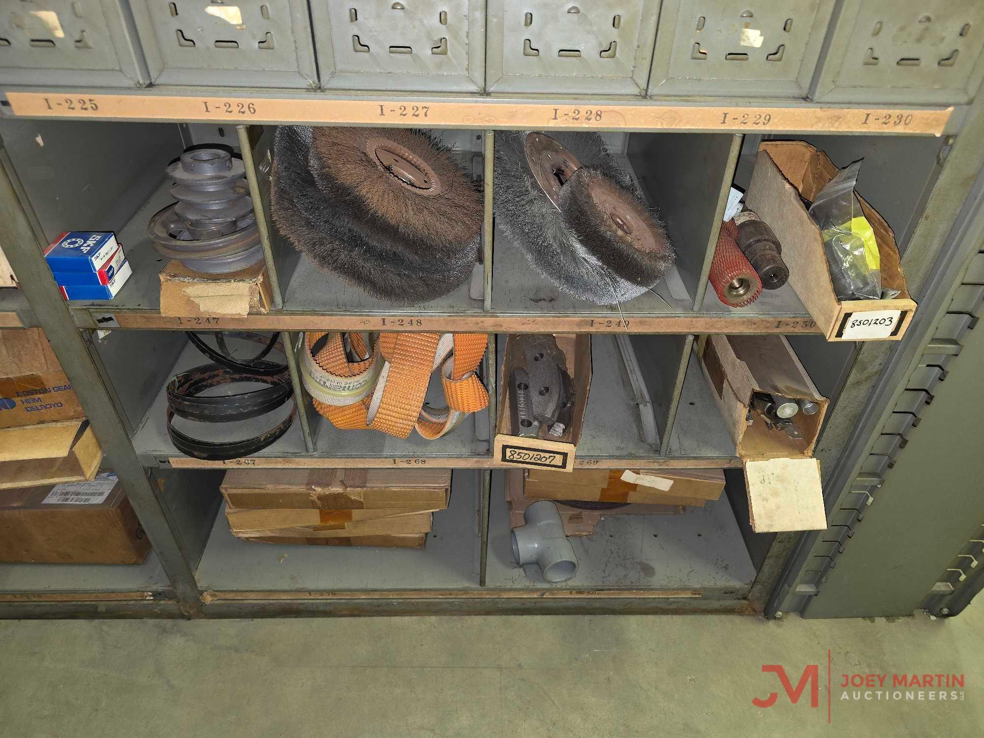 METAL SHELF & CONTENTS OF BOTH SIDES