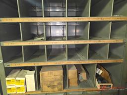 METAL SHELF & CONTENTS OF BOTH SIDES