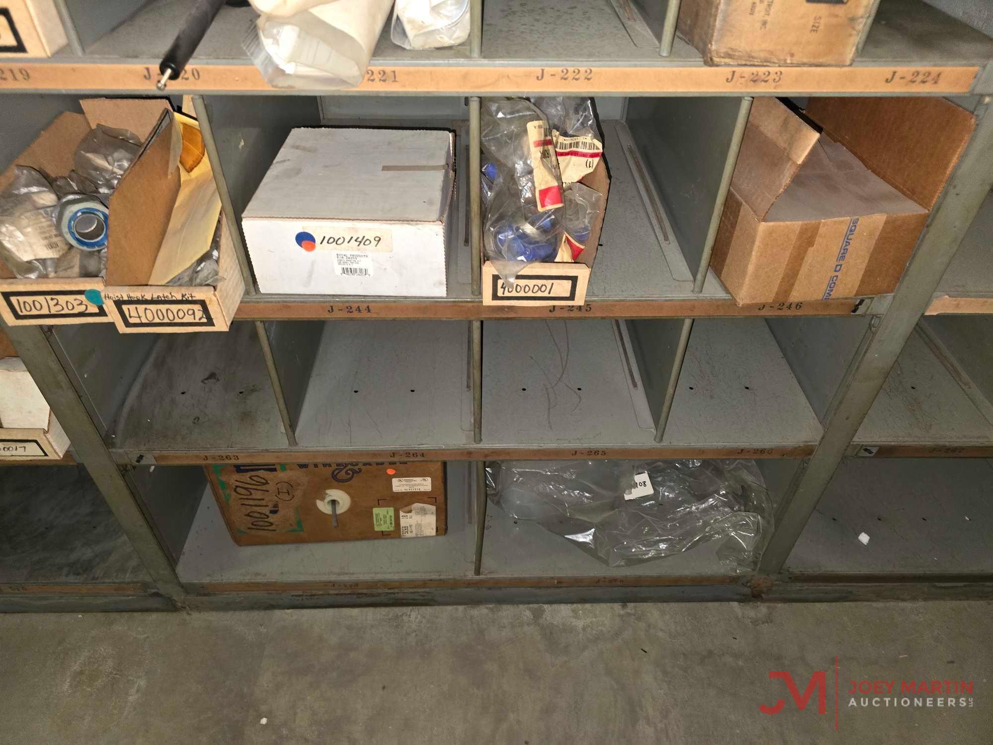 METAL SHELF & CONTENTS OF BOTH SIDES