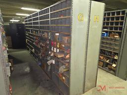 METAL SHELF & CONTENTS OF BOTH SIDES