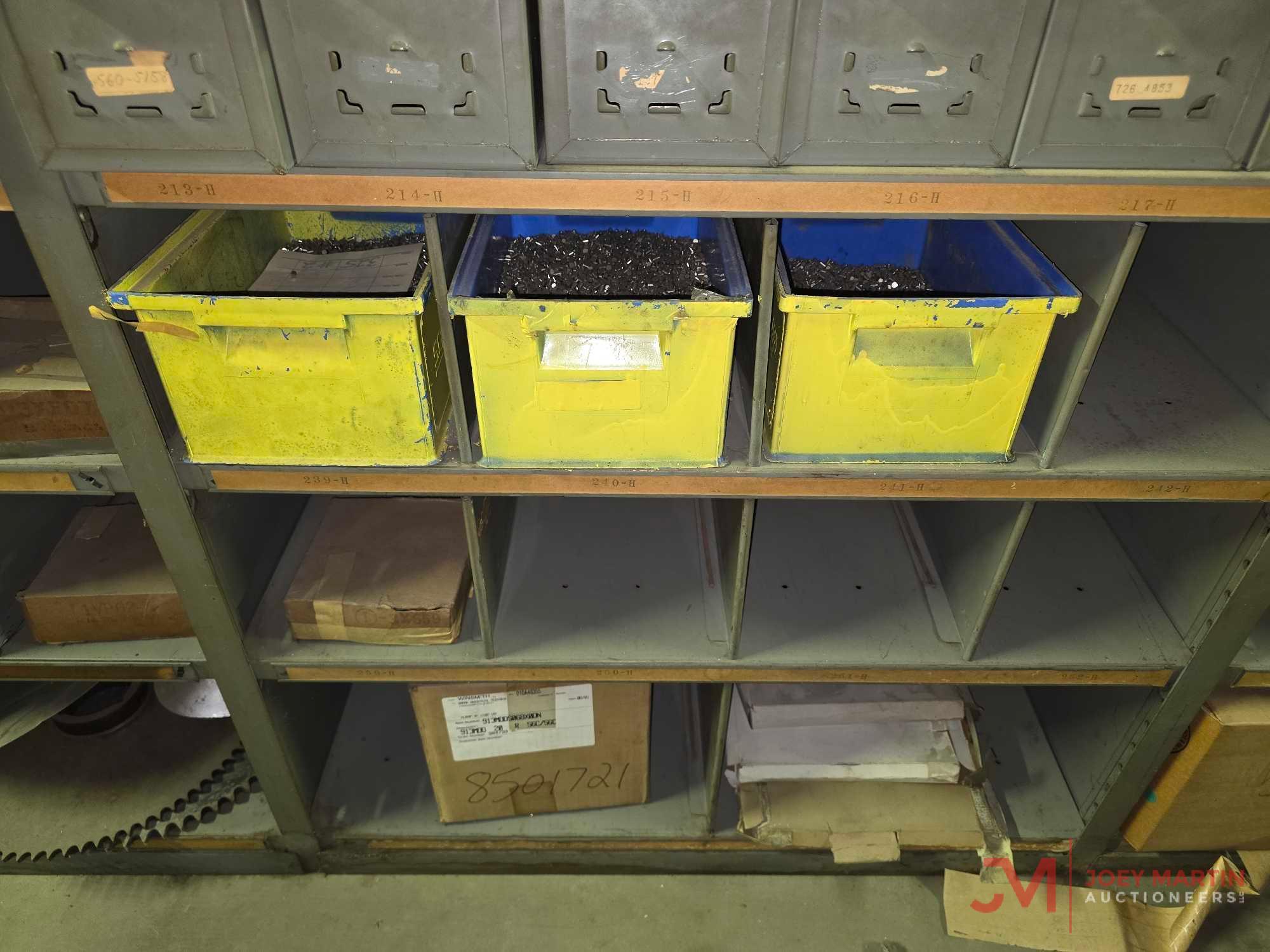 METAL SHELF & CONTENTS OF BOTH SIDES