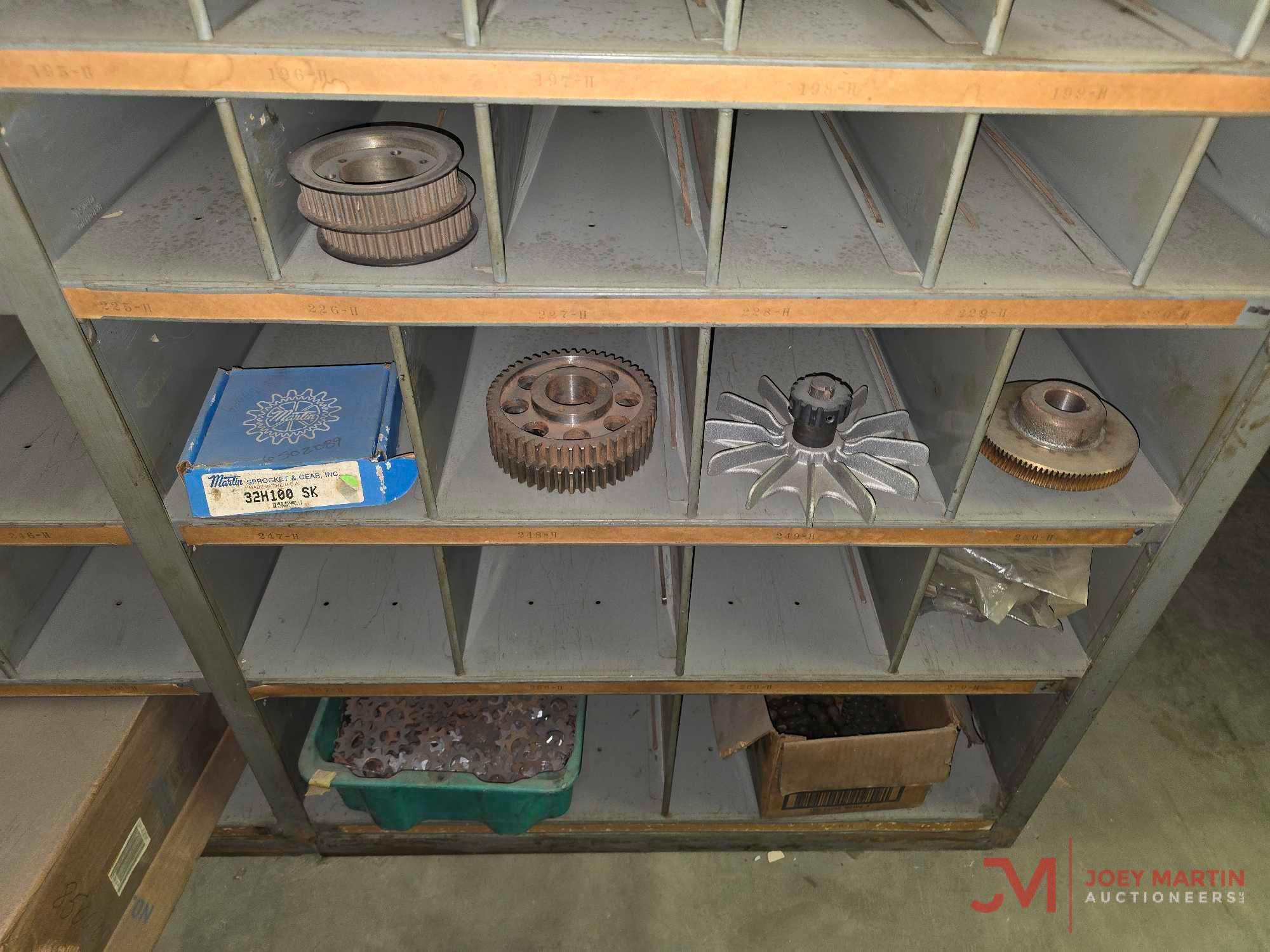 METAL SHELF & CONTENTS OF BOTH SIDES