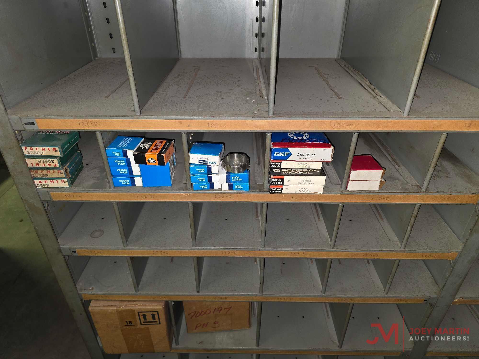 METAL SHELF & CONTENTS OF BOTH SIDES