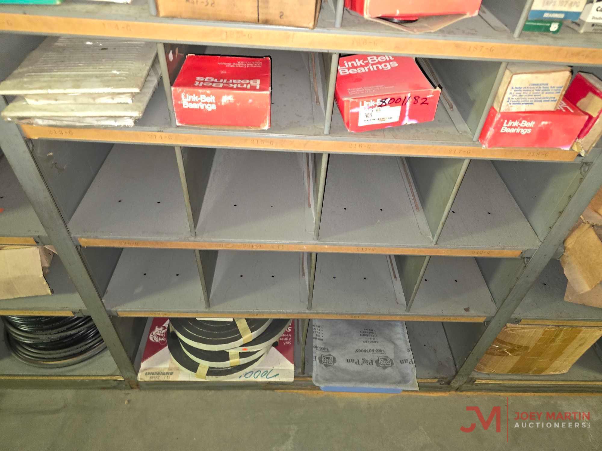 METAL SHELF & CONTENTS OF BOTH SIDES
