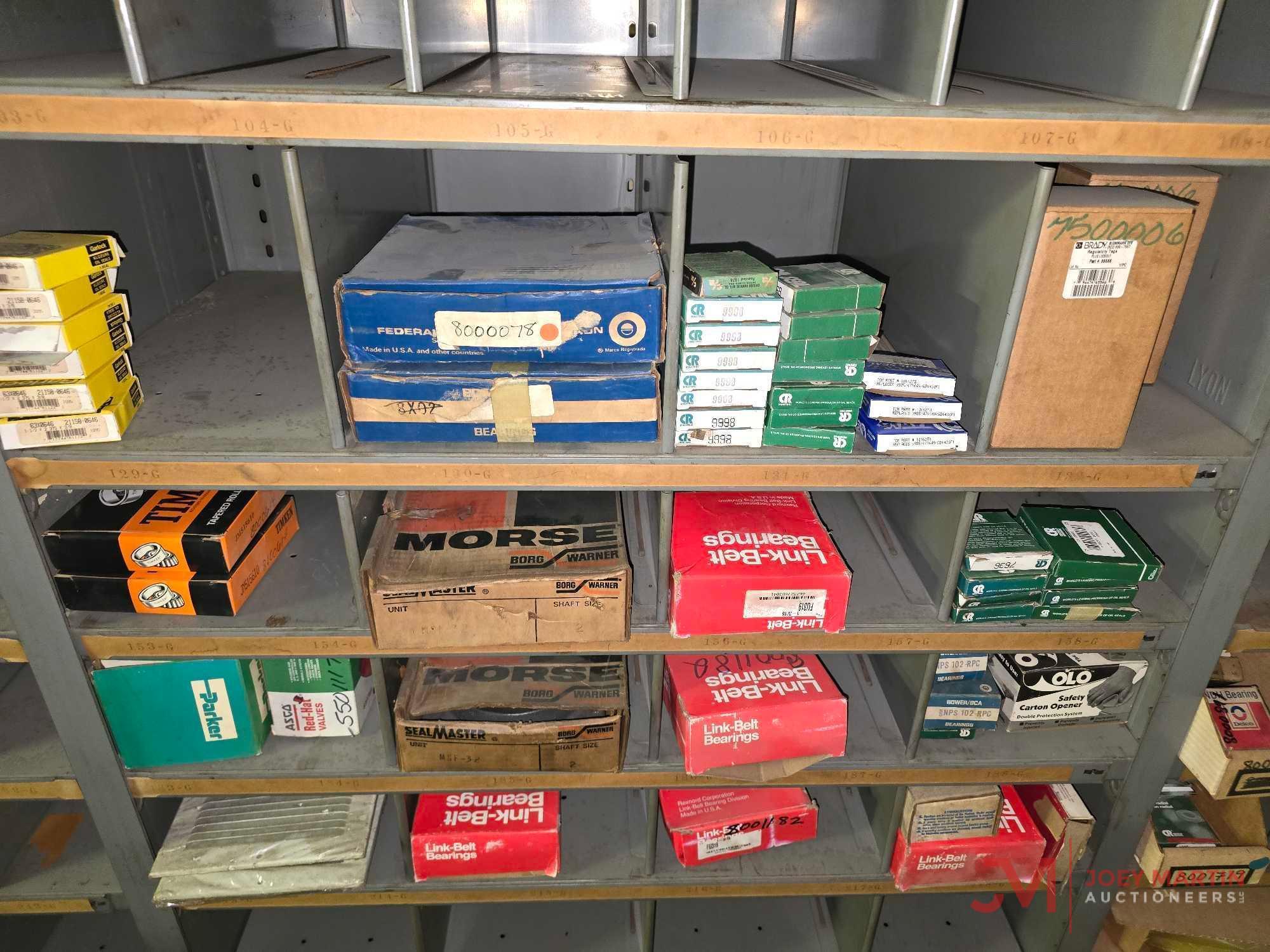 METAL SHELF & CONTENTS OF BOTH SIDES