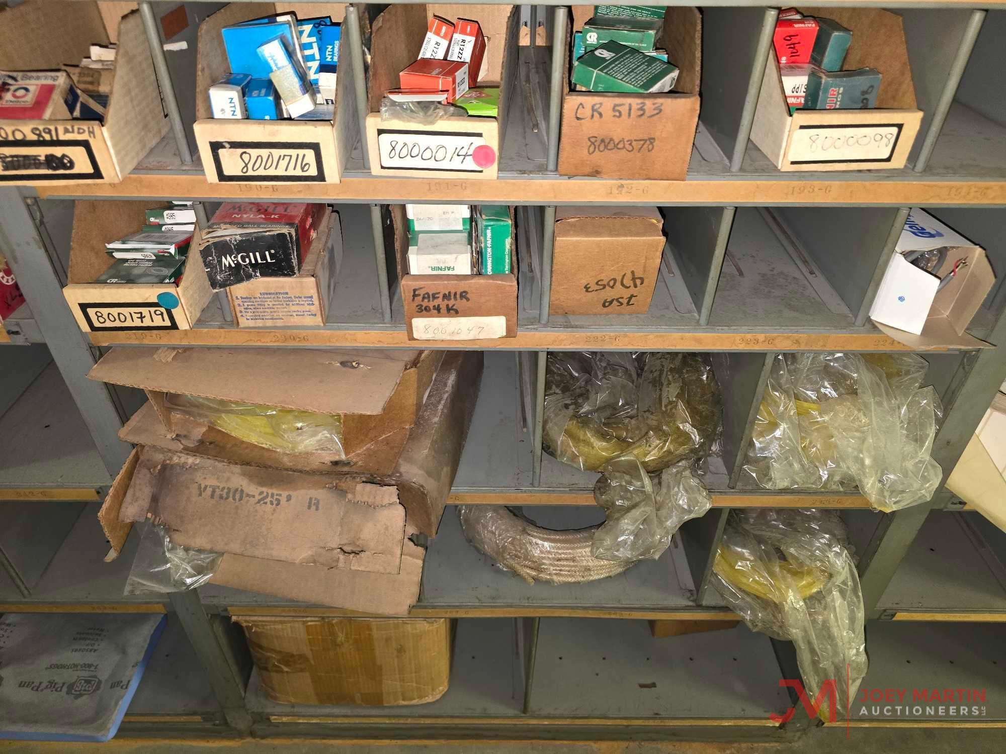 METAL SHELF & CONTENTS OF BOTH SIDES
