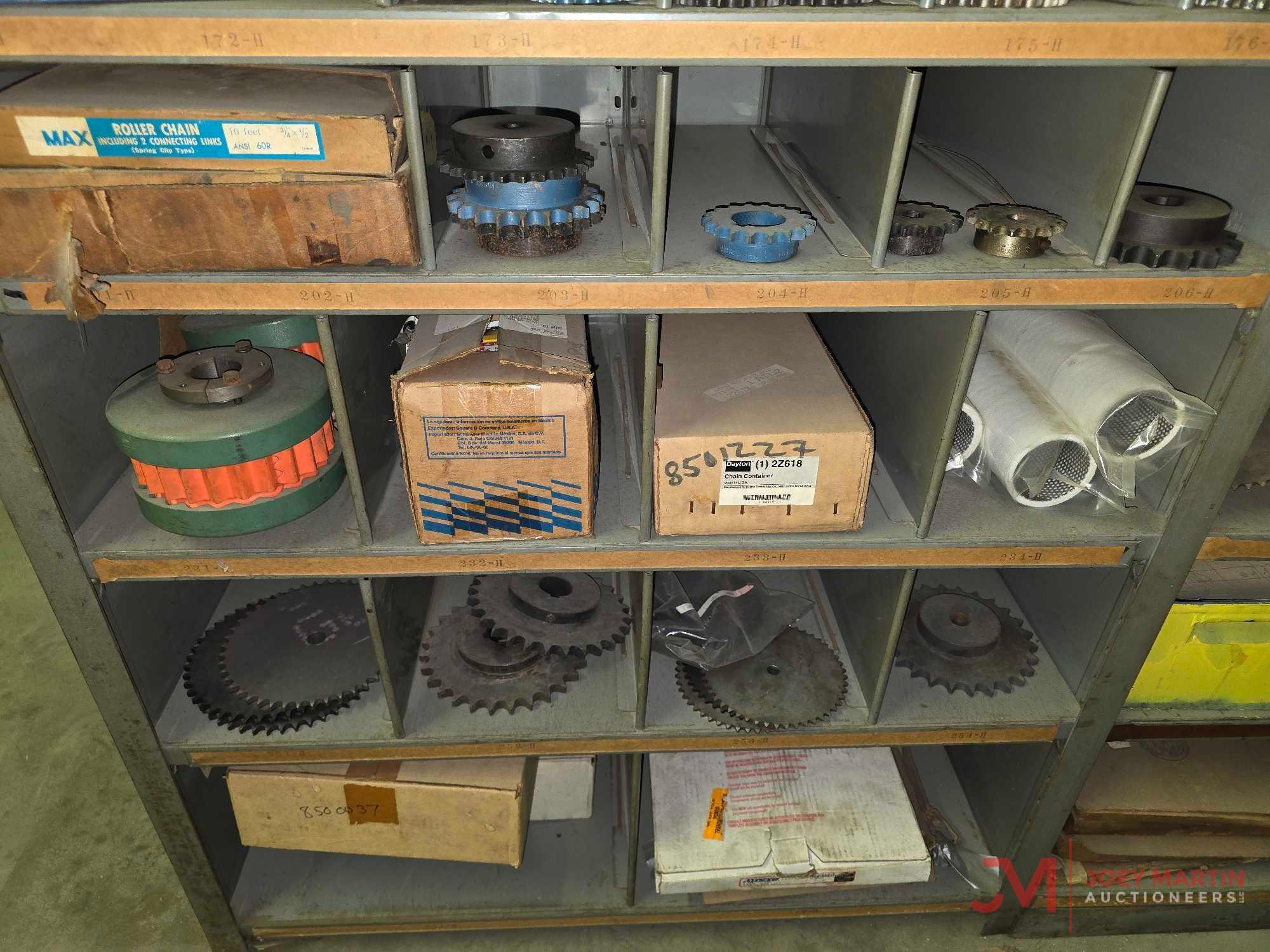 METAL SHELF & CONTENTS OF BOTH SIDES