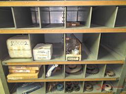 METAL SHELF & CONTENTS OF BOTH SIDES