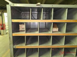 METAL SHELF & CONTENTS OF BOTH SIDES
