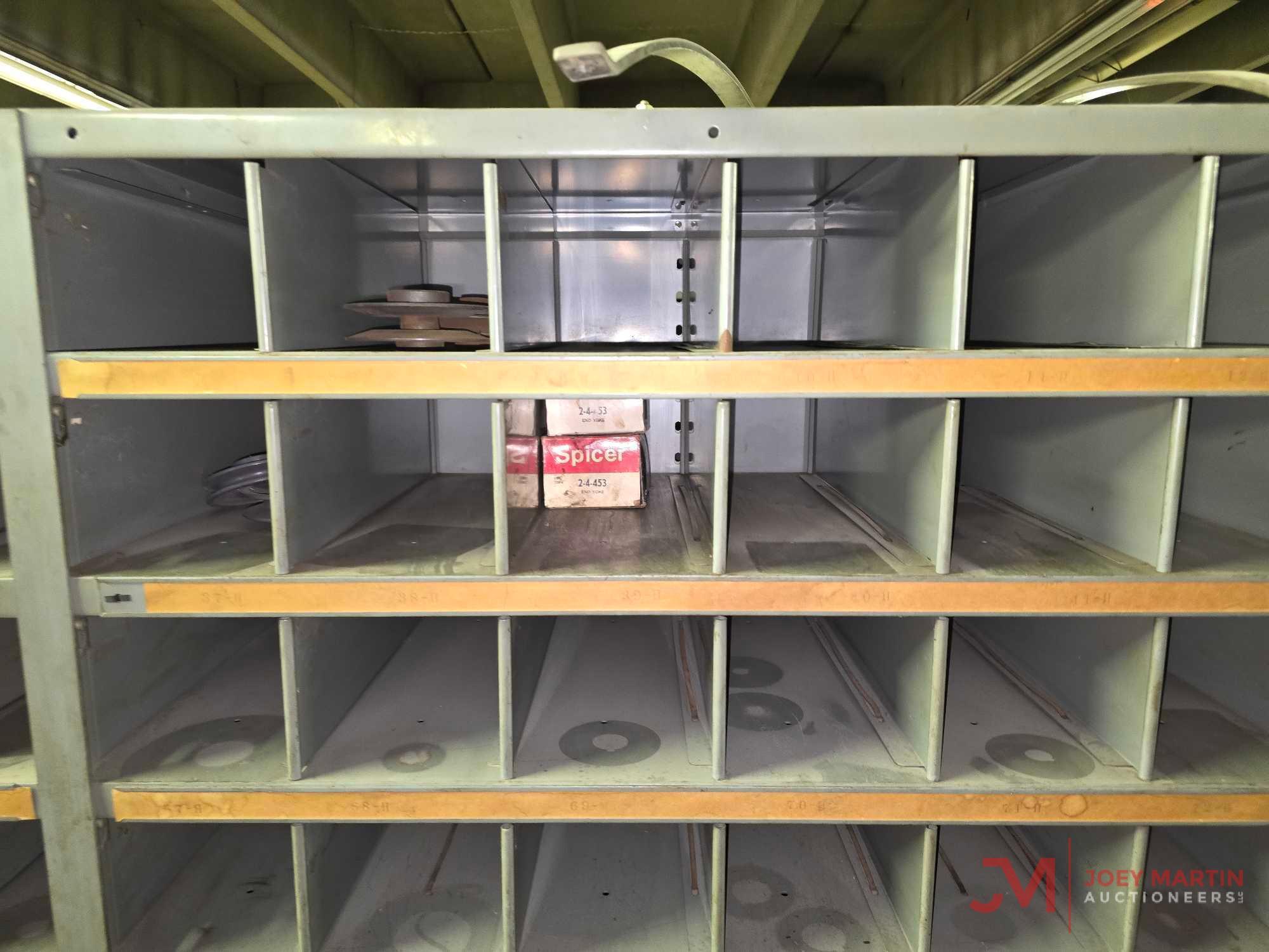 METAL SHELF & CONTENTS OF BOTH SIDES