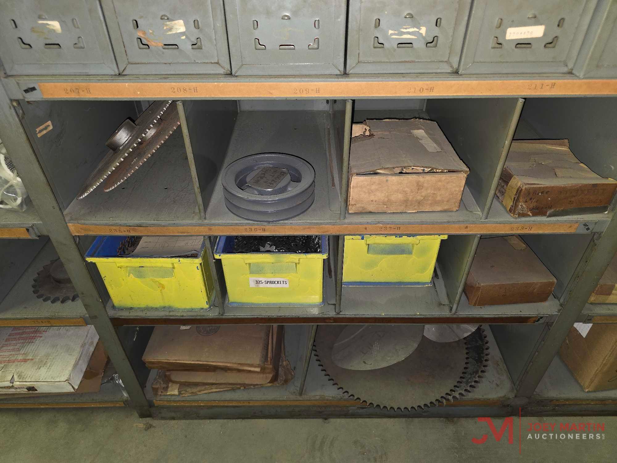 METAL SHELF & CONTENTS OF BOTH SIDES