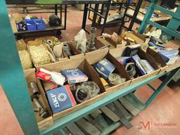 METAL ROLLING SHOP CART W/ CONTENTS