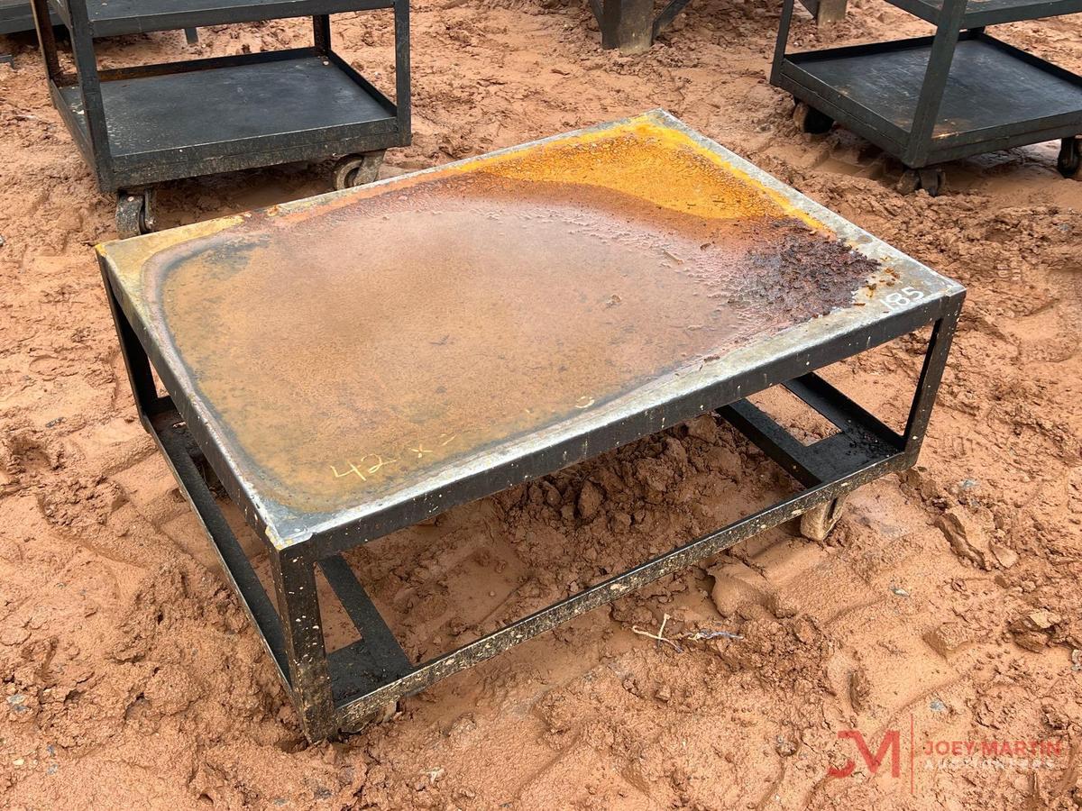 ROLLING METAL SHOP TABLE