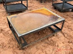 ROLLING METAL SHOP TABLE