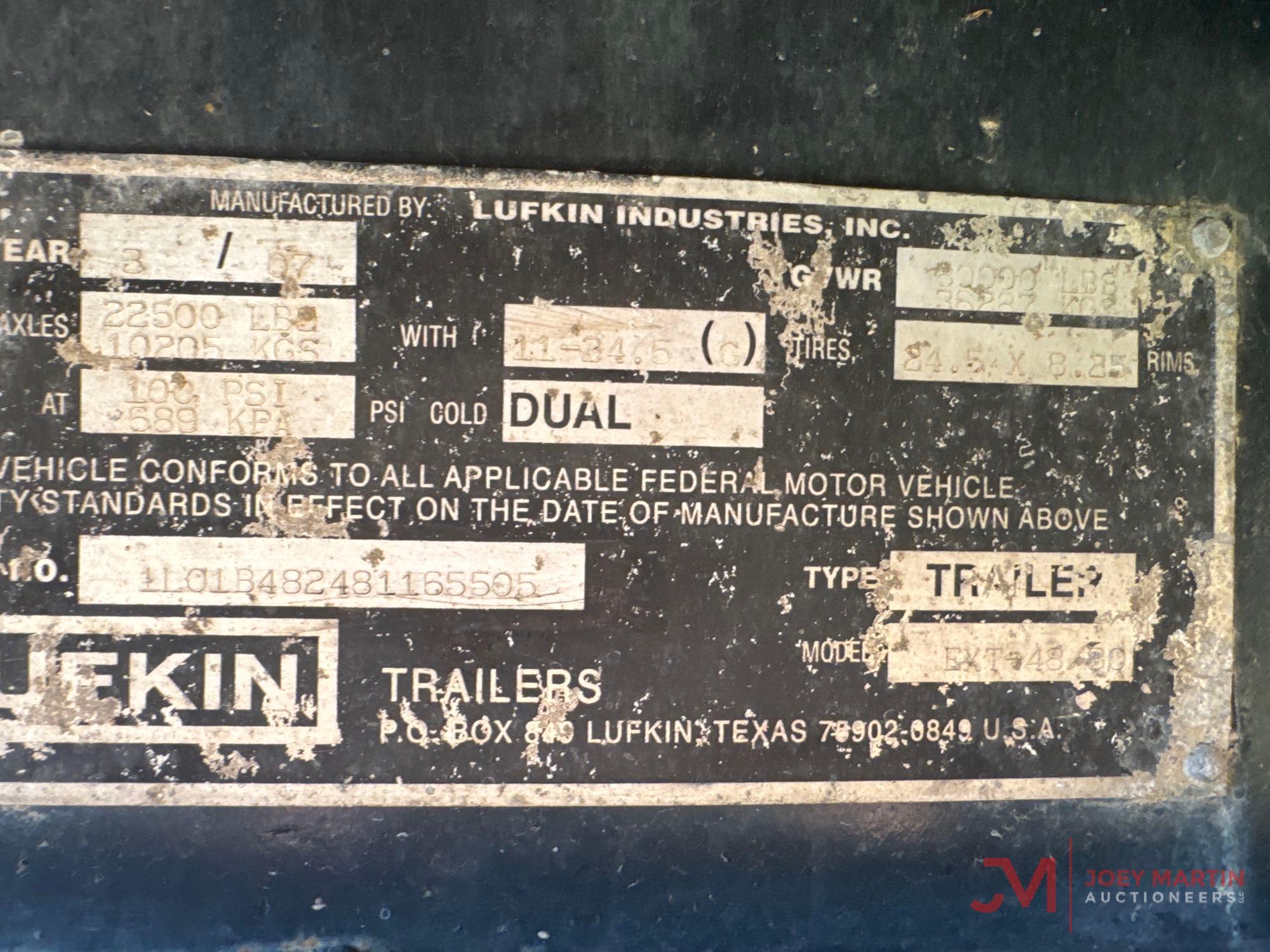 2008 LUFKIN80' STRETCH FLATBED TRAILER