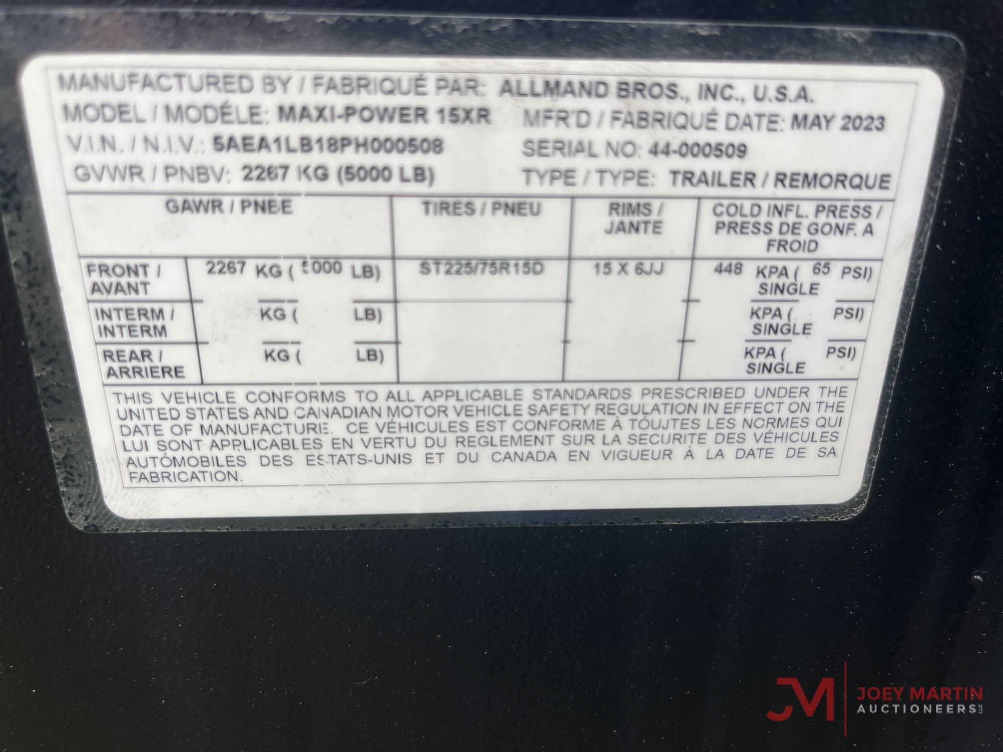 2023 ALLMAND MAXI-POWER 15XR PORTABLE GENERATOR
