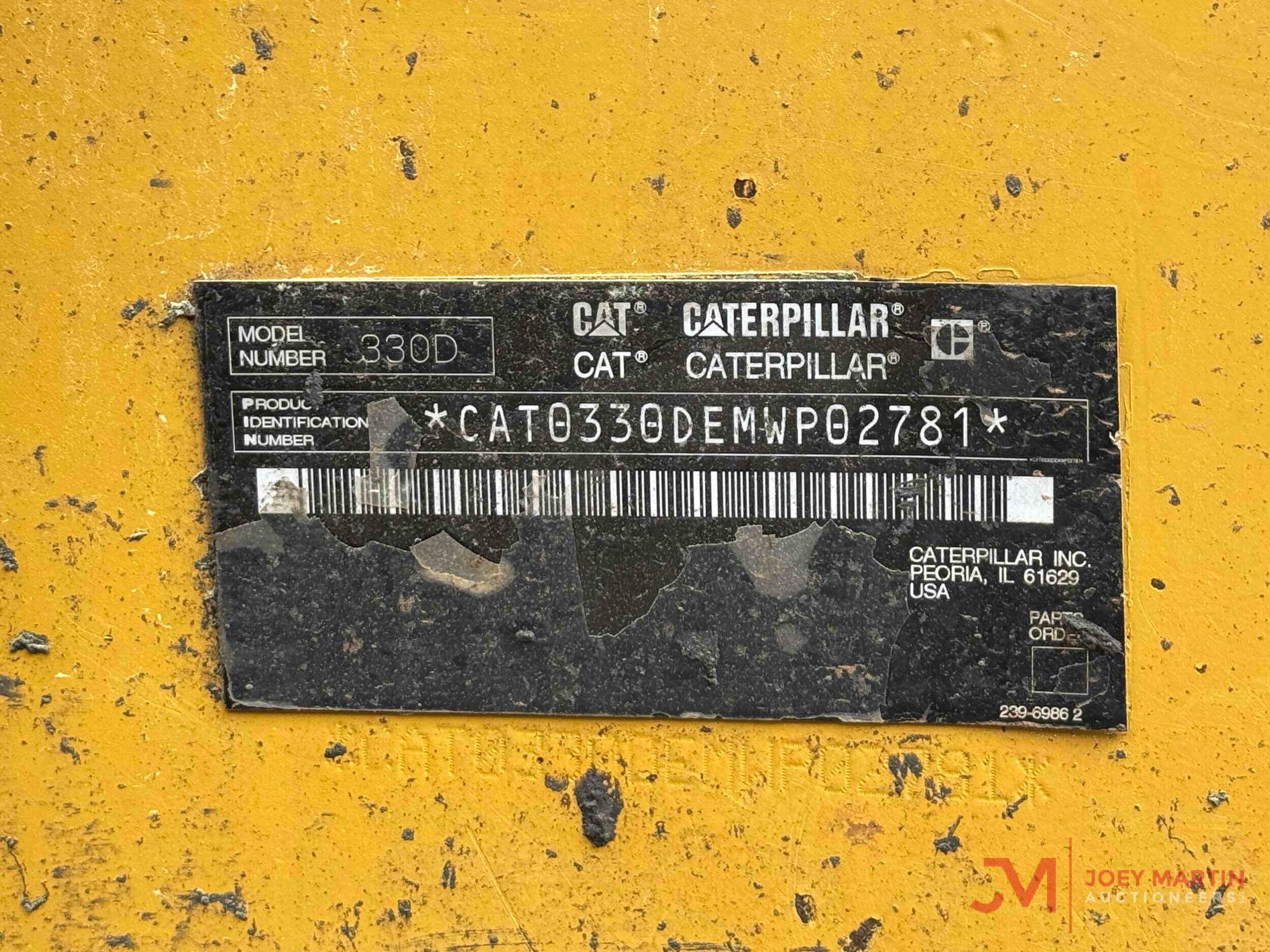 2008 CAT 330DL HYDRAULIC EXCAVATOR