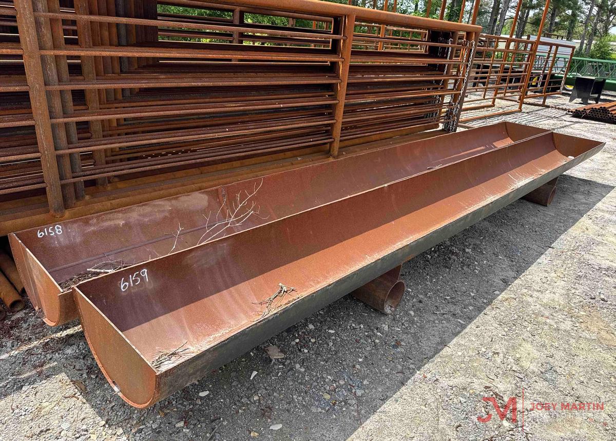 NEW 2' X 19.5' HEAVY DUTY CATTLE FEED TROUGH W/ DRAIN HOLES