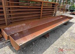 NEW 2' X 19.5' HEAVY DUTY CATTLE FEED TROUGH W/ DRAIN HOLES