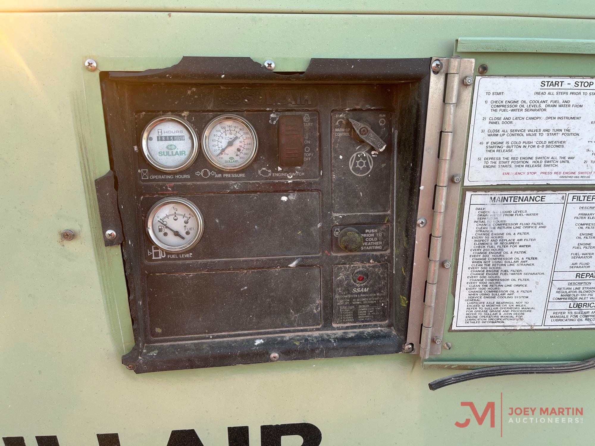 2017 SULLAIR 185 TOWABLE AIR COMPRESSOR