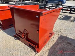 NEW 2 YARD SELF DUMPING HOPPER W/ FORK POCKETS