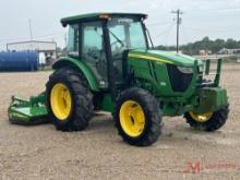 2016 JOHN DEERE 5100E AG TRACTOR & JOHN DEERE MX8 ROTARY CUTTER