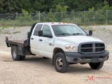 2007 DODGE RAM 3500 FLATBED PICKUP TRUCK