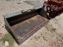 SMOOTH BUCKET W/ BOLT ON CUTTING EDGE SKID STEER ATTACHMENT