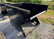 NEW 2 YARD SKID STEER ATTACH HOPPER W/ FORK POCKETS